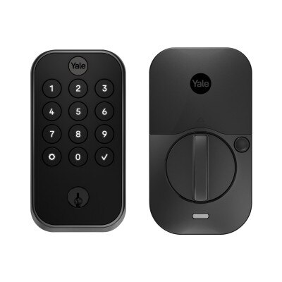 Yale Pro 2 Keyed Pushbutton Keypad Lock with Bluetooth, No Smart Module, Black Suede